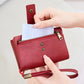 Portefeuille femme RFID en similicuir avec porte-cartes et porte-monnaie zippé