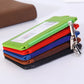 Porte-cartes compact en cuir PU avec fermeture zippée unisexe mini portefeuille