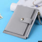 Portefeuille femme compact en cuir PU avec fermeture zippée et porte-cartes