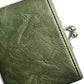 Portefeuille vintage en cuir pour femme avec fermoir Kiss Lock et grande capacité