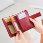 Portefeuille femme RFID en similicuir avec porte-cartes et porte-monnaie zippé