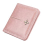 Portefeuille femme compact cuir PU avec zip et bouton pression porte-cartes élégant