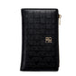 Portefeuille femme slim en similicuir avec porte-monnaie zippé et protection RFID