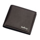 Portefeuille court pour homme en cuir PU souple et minimaliste