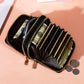 Porte-monnaie zippé en cuir PU - grande capacité pour femme