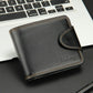 Portefeuille homme compact en PU RFID avec 12+ emplacements cartes et fermeture bouton