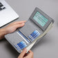 Portefeuille trois volets en toile - Compact et multi-emplacements