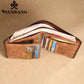 Portefeuille homme cuir véritable trifold RFID avec porte-cartes et fenêtre ID