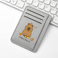 Porte-carte mince en cuir pu avec motif capybara mignon pour femme