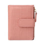 Portefeuille femme compact en cuir PU effet crocodile avec rabat et bouton pression