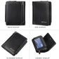 Portefeuille homme trifold grande capacité en cuir PU avec zip et porte-cartes intégré