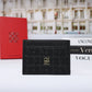 Porte-cartes classique  ultra-mince avec design lettre et texture cuir