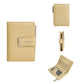 Portefeuille femme compact en cuir PU avec fermeture zippée et bouton élégant