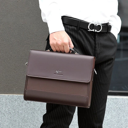Sacoche business en cuir pu pour homme avec bandoulière amovible et format tablette