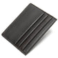 Porte-cartes slim en cuir véritable avec 7 emplacements pour cartes compact unisexe