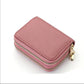 Porte-monnaie zippé en cuir PU - grande capacité pour femme