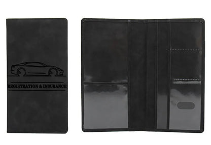 Porte-documents voiture en cuir PU pour assurance, permis et cartes administratives