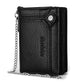 Portefeuille homme en cuir PU avec chaîne zippé grande capacité multifonction