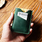 Porte-cartes slim en cuir véritable Crazy Horse avec rangement compact pour cartes
