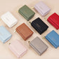 Portefeuille femme compact en cuir PU avec double compartiment
