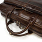 Mallette rétro en cuir véritable pour homme - Sacoche ordinateur 15,6" et porte-documents vintage