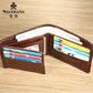 Portefeuille homme cuir véritable trifold compact grande capacité avec porte-cartes