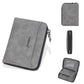 Portefeuille homme compact en cuir PU effet suédé avec zip et porte-cartes multifonction