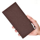 Portefeuille long homme en cuir PU avec porte-cartes et compartiments multifonctions