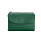 Portefeuille femme compact en cuir PU souple avec fermeture zippée et porte-monnaie