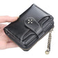 Portefeuille court vintage en cuir pu pour femme avec porte-monnaie