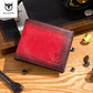 Portefeuille organisateur en cuir véritable avec protection RFID