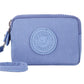 Porte-monnaie compact en nylon imperméable avec porte-cartes zippé pour femme