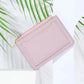 Portefeuille femme compact en cuir PU avec fermeture zippée et porte-cartes