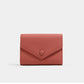 Portefeuille femme compact en cuir PU format enveloppe avec bouton pression élégant
