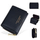 Portefeuille femme compact en cuir PU avec double compartiment
