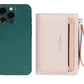 Portefeuille femme compact en cuir PU slim avec zip et porte-cartes multiple