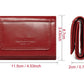 Portefeuille femme en cuir véritable compact avec porte-cartes et poche zippée