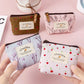 Porte-monnaie mini en similicuir imprimé avec fermeture zippée pour femme et enfant