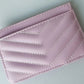Porte-carte brodé en microfibre pour femme avec motif cœur et design ultra-mince