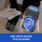 Portefeuille RFID aluminium homme avec pop-up et pince à billets design ultra fin