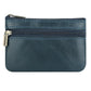 Porte-monnaie rétro en cuir véritable avec porte-clés intégré - style vintage