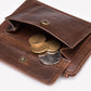 Portefeuille homme cuir véritable compact avec porte-cartes et clip billets vintage