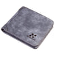 Portefeuille homme en cuir PU compact pliable avec porte-cartes et compartiment billets