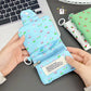 Porte-monnaie multicouche en tissu fleuri avec porte-cartes intégré