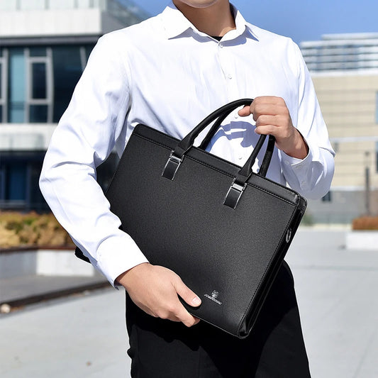 Mallette business d'executive en pvc pour homme - sacoche ordinateur et documents a4