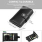 Porte-cartes compact effet fibre carbone avec bouton pression et accès rapide pop-up