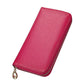 Portefeuille long femme en cuir véritable avec zip grande capacité porte-cartes et téléphone