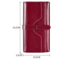 Portefeuille long femme en cuir véritable huilé RFID avec rabat et zip grande capacité