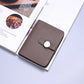 Porte-carte en cuir de vachette grainé avec fermoir design - luxe unisexe