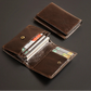 Porte-carte en cuir de vachette avec protection RFID - haute capacité